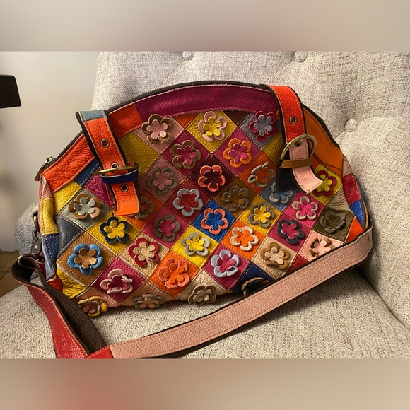 Flower Patchwork Hobo Bag🌺🌼 - Picture 1 of 15